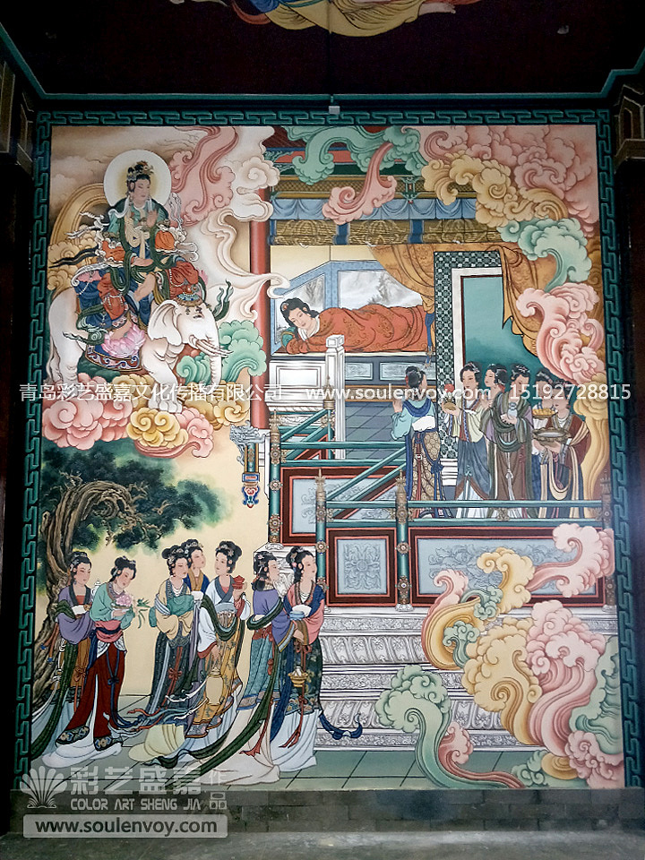 河北省永清县安育清真寺佛堂彩绘壁画