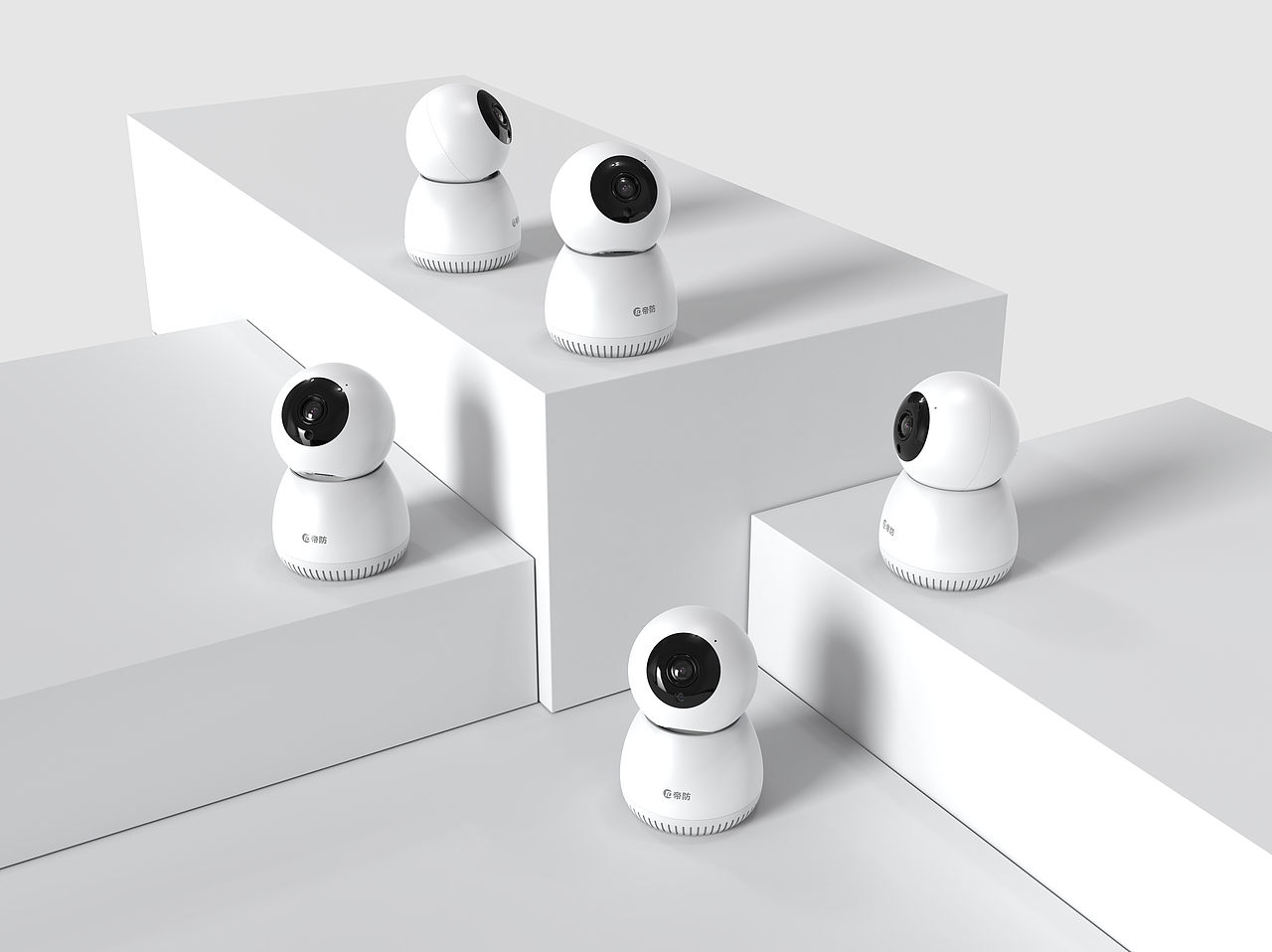 几款智能无线摄像头建模渲染（图ZMTU4Mjk1Nzg0） - 电子产品 - 站酷设计师打雷要下雨原创素材 - 站酷ZCOOL