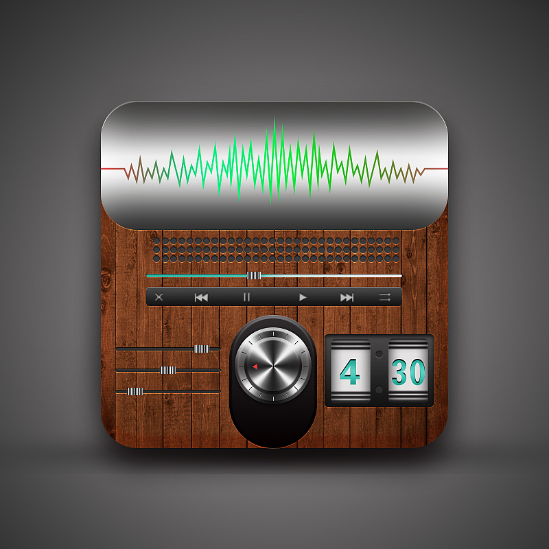 ui图标—写实—音乐播放器