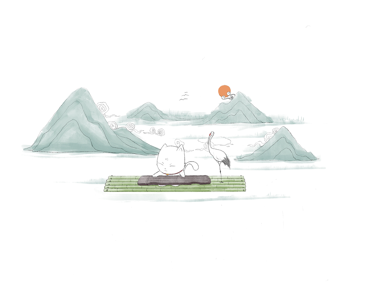 琴棋书画系列（图ZMjM4MjY1MjU2） - 生活用品 - 站酷设计师虫叔原创素材 - 站酷ZCOOL