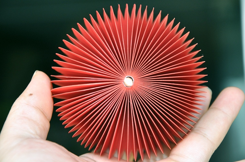 Z字型抽取式便签技术生产的水果便签俯视图。看纹理