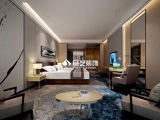 商务连锁酒店客房大堂装修设计效果图