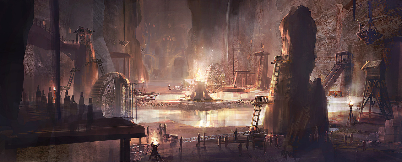 2017年为电影《图兰朵》画的场景气氛图