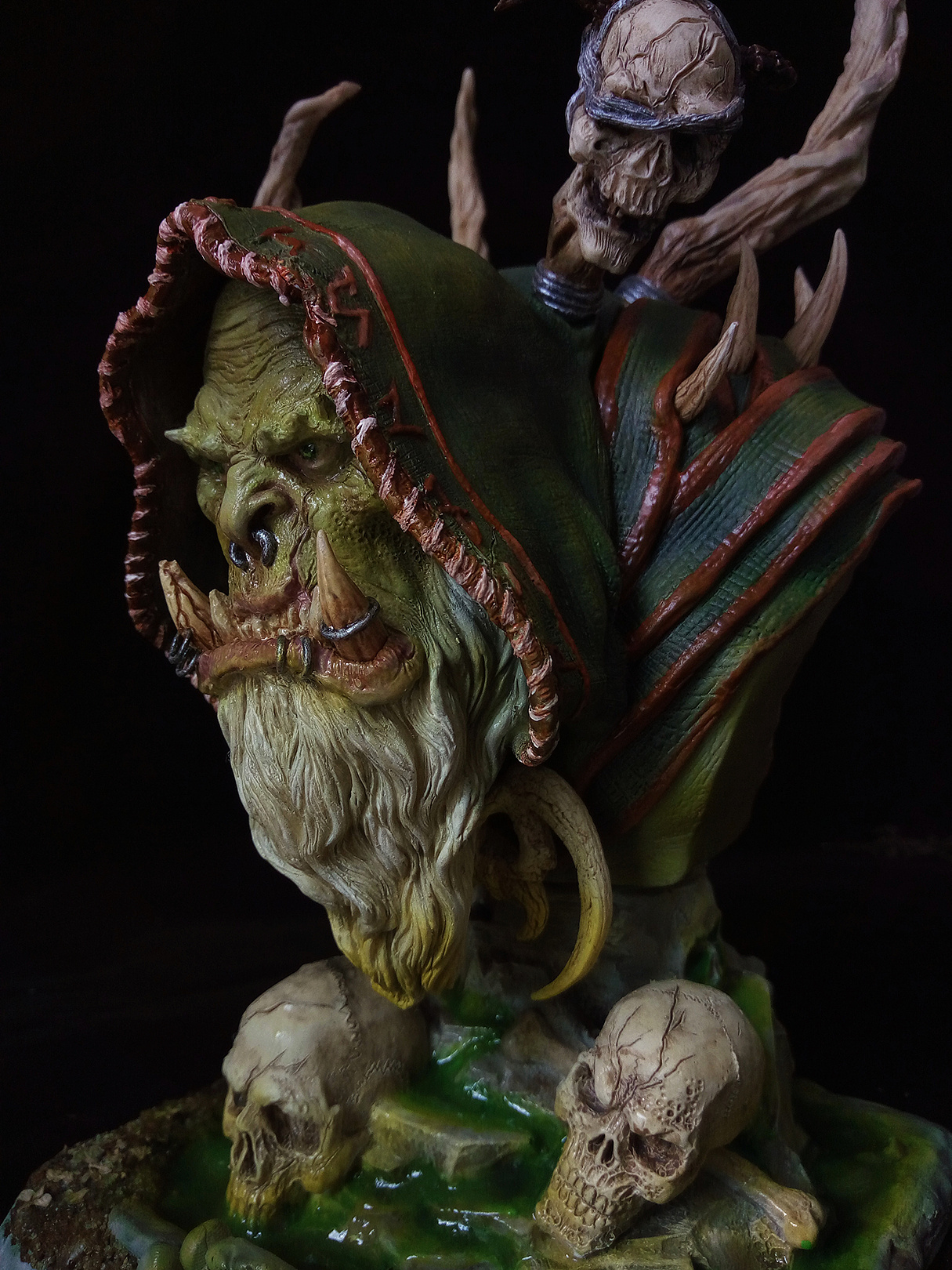 古尔丹 涂装成品|手工艺|手办/模玩|老鸟studio - 原创作品 - 站酷