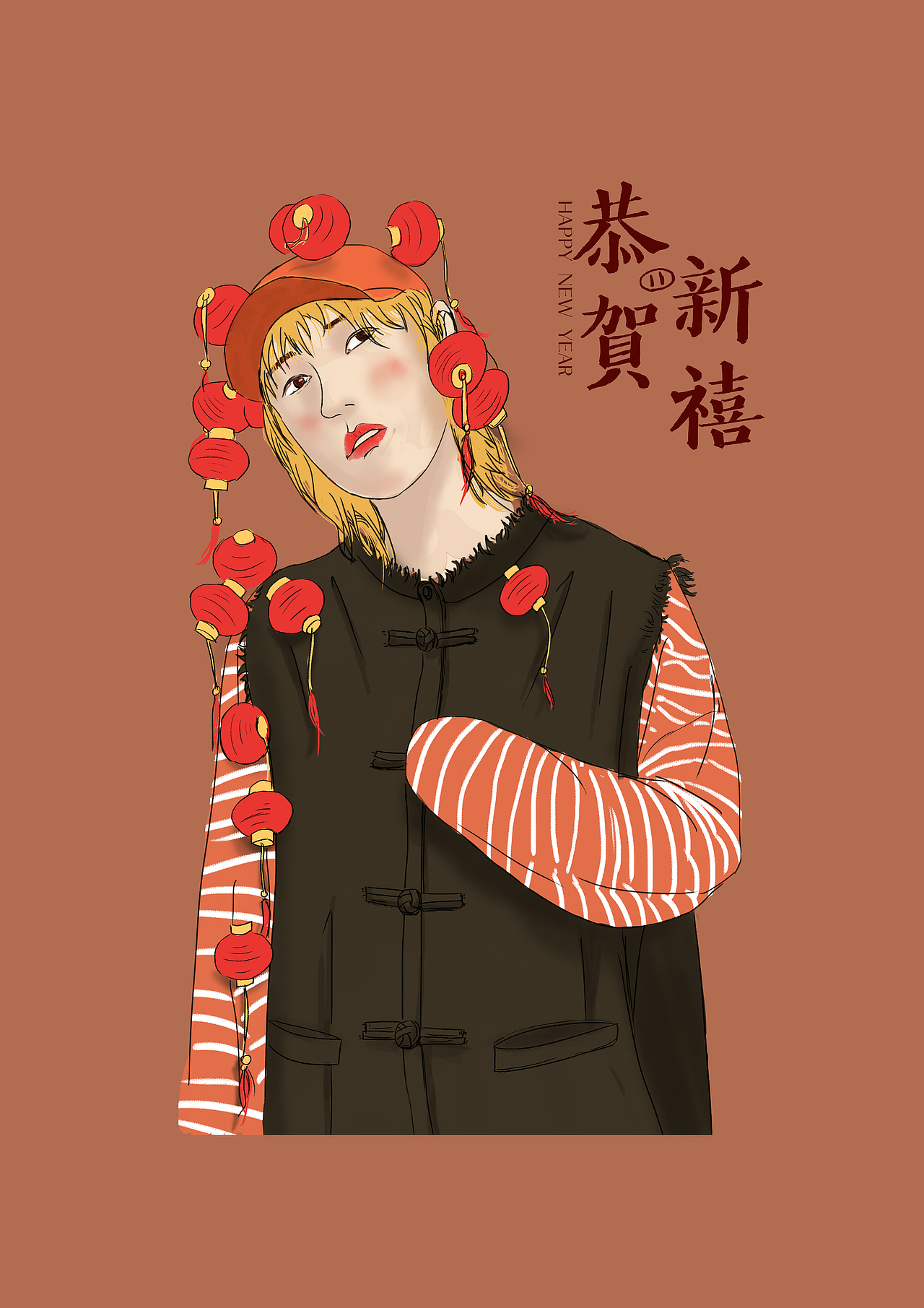 新年快乐呀，想画画（图ZMTQ0NDk4MDg4） - 创作习作 - 站酷设计师Deep_blue深蓝原创素材 - 站酷ZCOOL