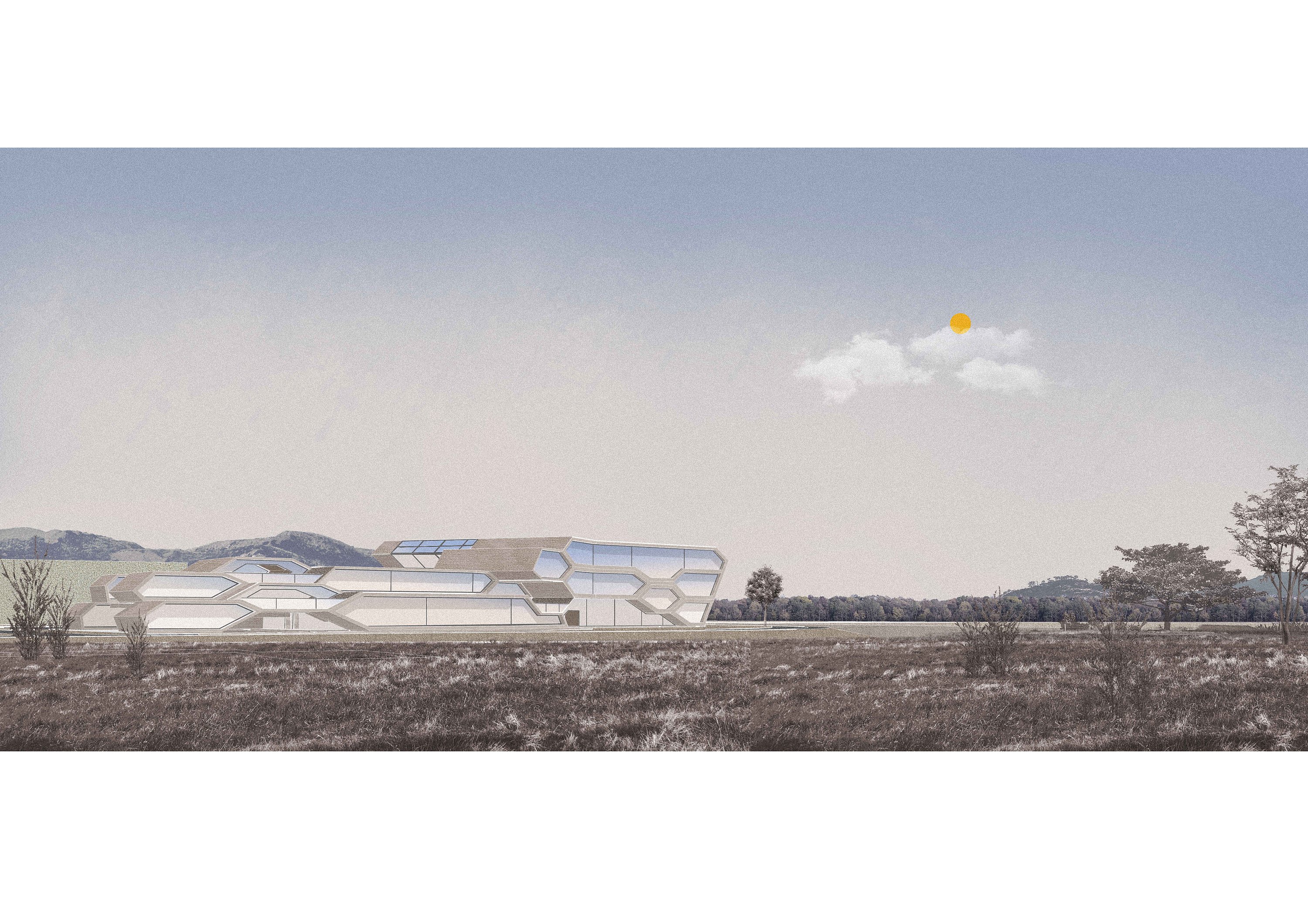 建筑拼贴插画风效果图合集