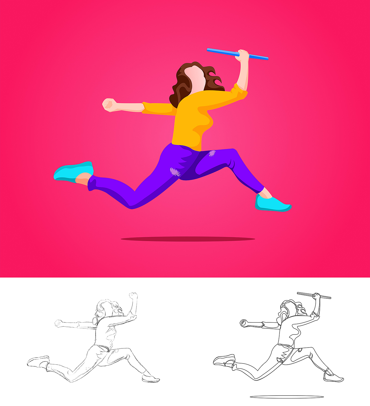 人物插画（图ZMTgwNzE3OTQ0） - 商业插画 - 站酷设计师Higher_Design原创素材 - 站酷ZCOOL