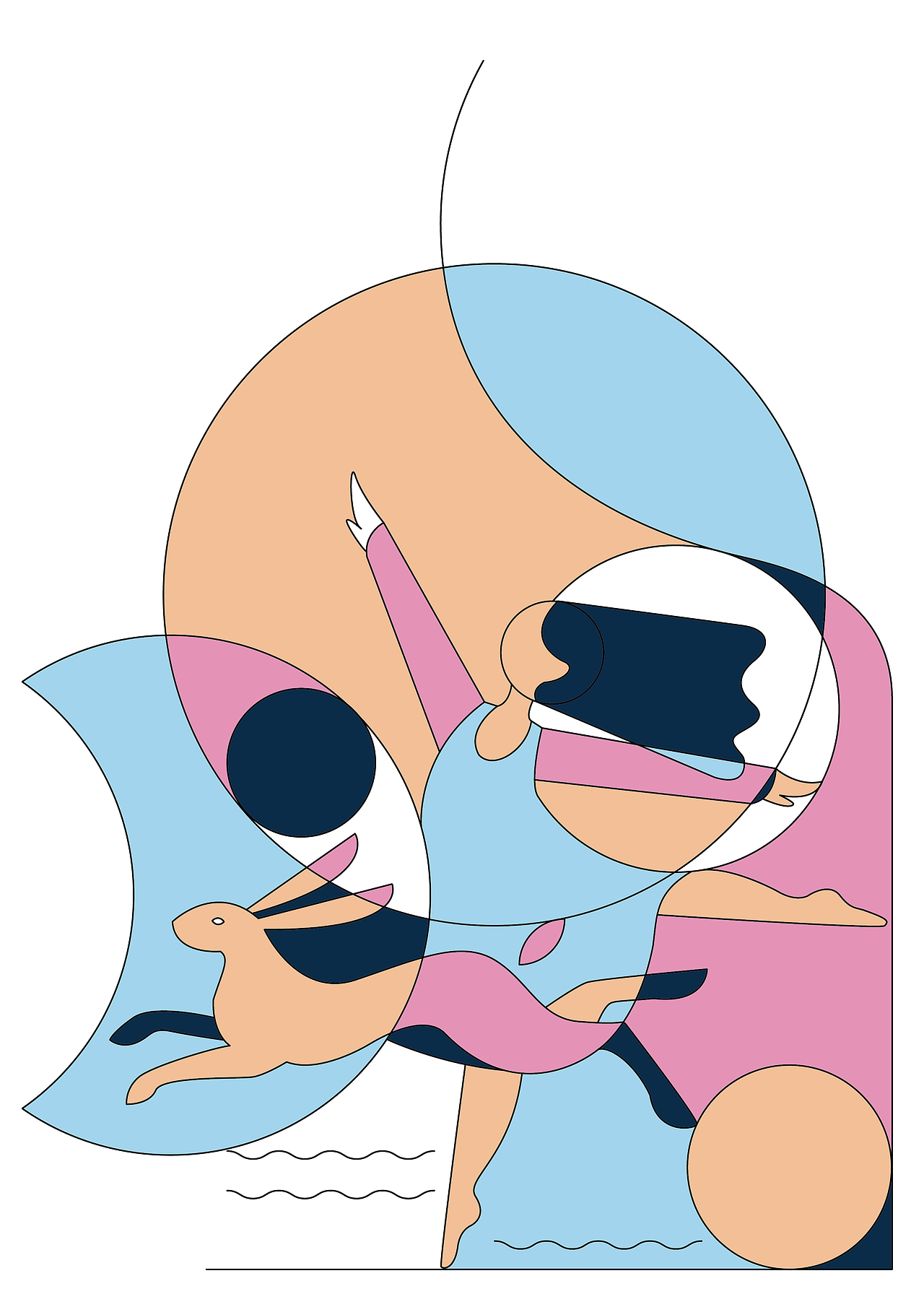 包装礼盒插画设计几何构成感