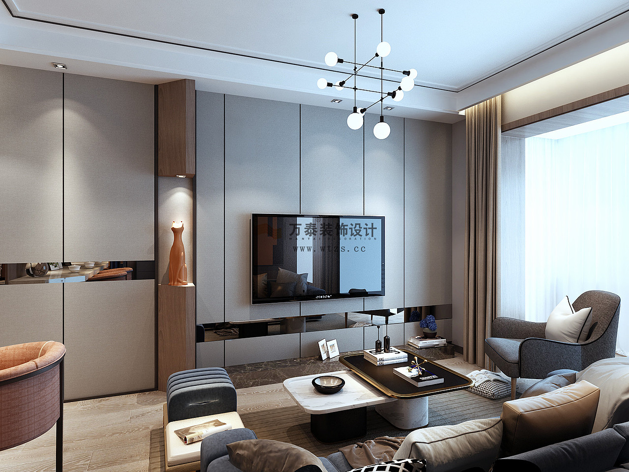 济南万泰装饰绿地新里城75平装修案例