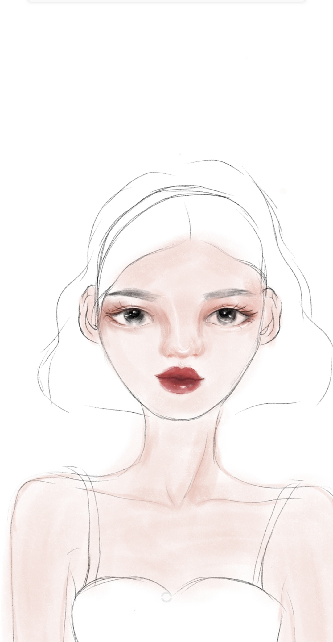 嘴巴画了好久......