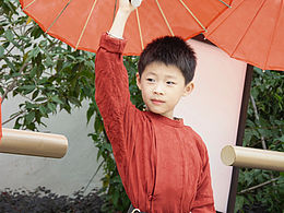 古風(fēng)-兒童攝影-紅衣少年