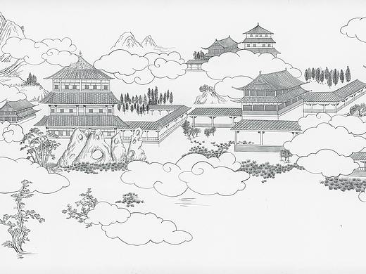 艾嘉利壁画（山水篇）
