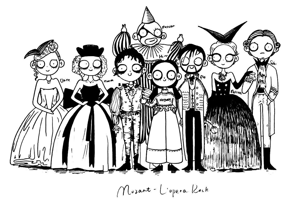 摇滚莫扎特（图ZMTM4ODAwMjYw） - 新锐潮流插画 - 站酷设计师Senora豆子原创素材 - 站酷ZCOOL