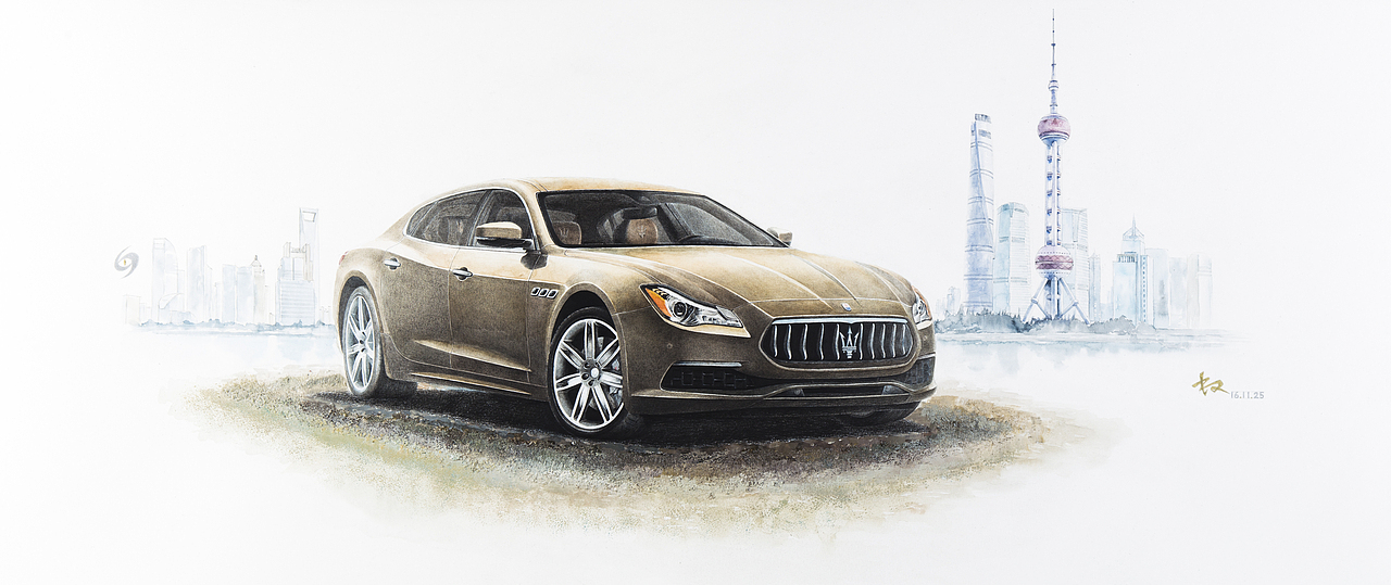 汽车绘画作品（图ZMTYzOTUwMDAw） - 商业插画 - 站酷设计师只会画车的男孩原创素材 - 站酷ZCOOL