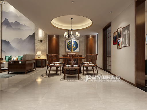 郑州品界设计丨龙湖上第185平新中式