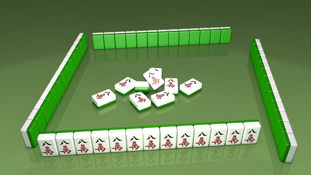 加好灯光的渲染麻将