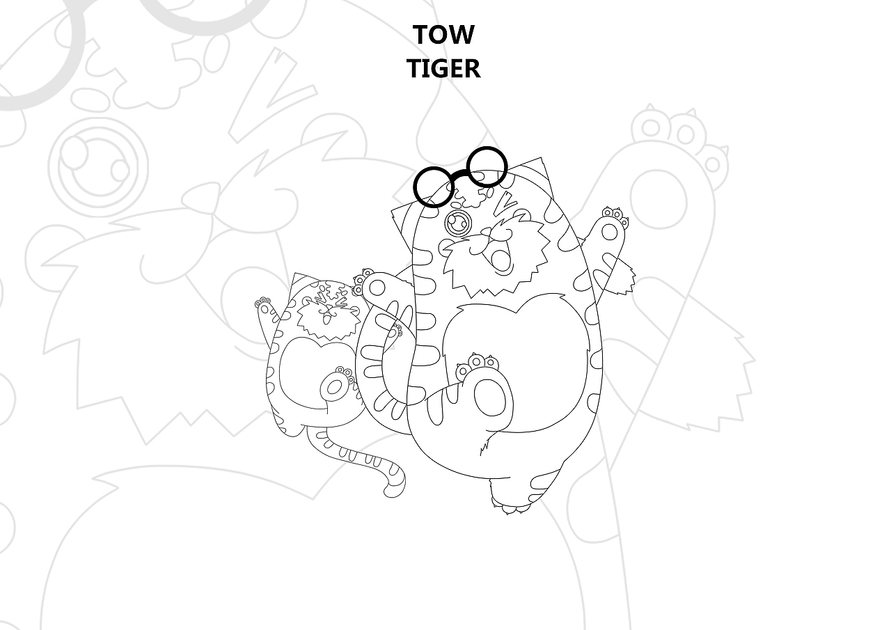 TOW TIGER（图ZMTQwNDU2NTU2） - 商业插画 - 站酷设计师第lucky原创素材 - 站酷ZCOOL