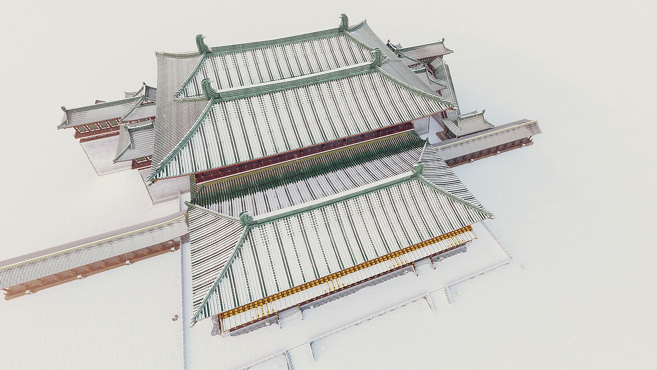 大明宫麟德殿古建宫殿SU模型下载