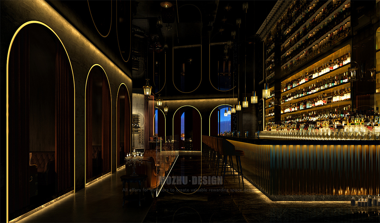 冕宁县酒吧设计 / 酒吧大厅三设计效果图