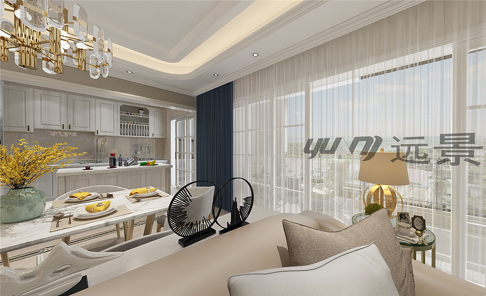 重庆江与城洋房装修案例-轻奢风格-远景装饰渝北地址（图ZODEyMjIyNjA=） - 家装设计 - 站酷设计师重庆室内设计师原创素材 - 站酷ZCOOL