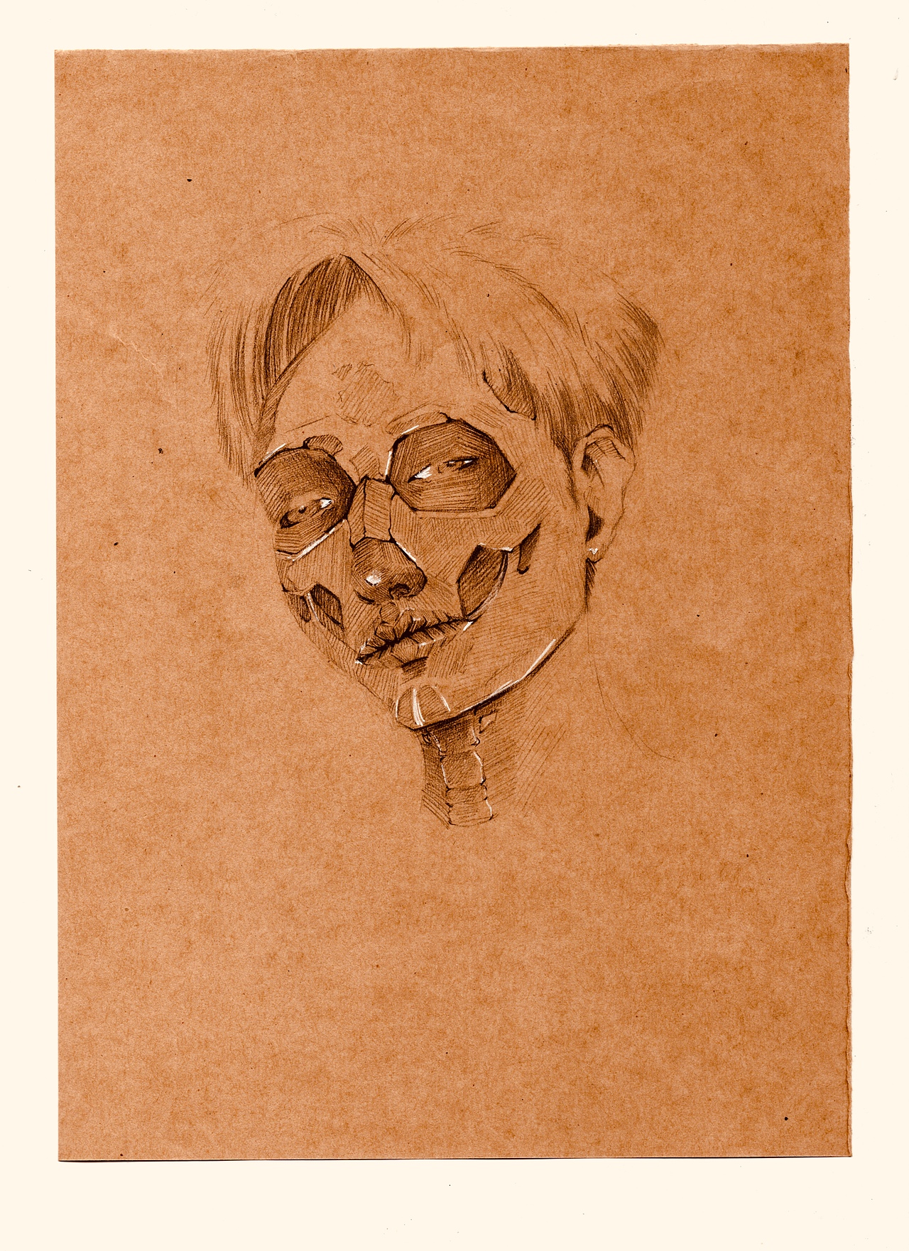 克苏鲁风格手稿原创绘画