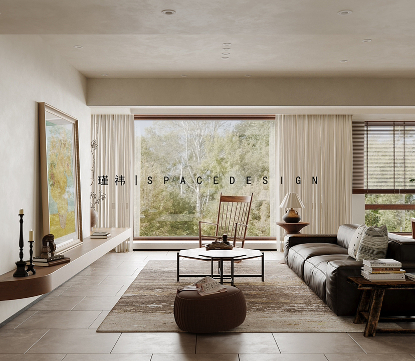 原创设计案例｜中古侘寂（图ZMzMzODA0MzMy） - 家装设计 - 站酷设计师瑾祎设计原创素材 - 站酷ZCOOL