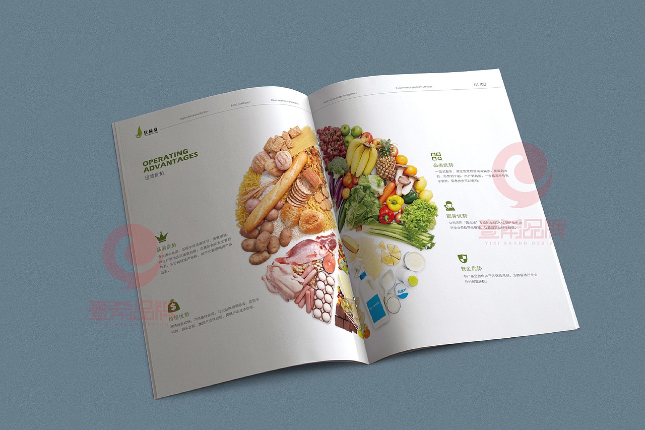 一希品牌设计--餐饮管理服务公司画册宣传册设计