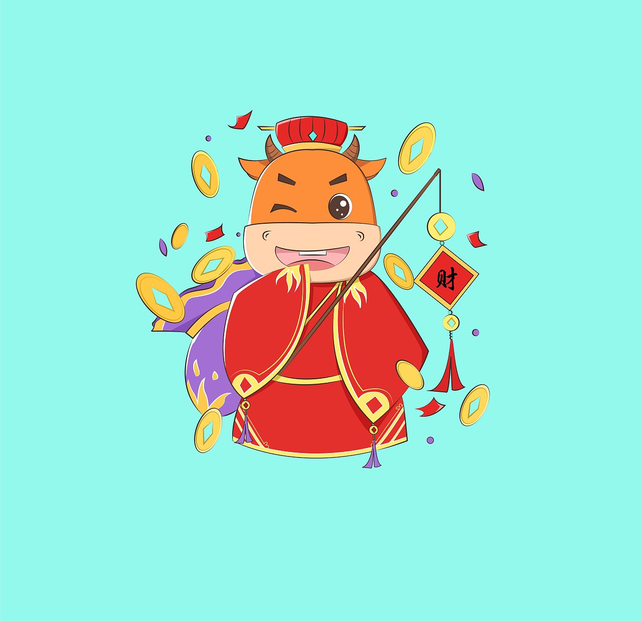 卡通牛插画设计|平面|ip形象|小师乔巴 - 原创作品 - 站酷 (zcool)