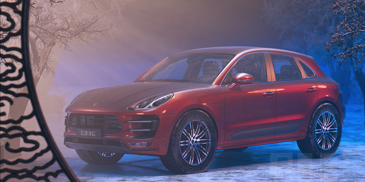 不死心,再测试一下灯光雾.还是不能一起出,耗时太长,单独输出素材合成比较现实.