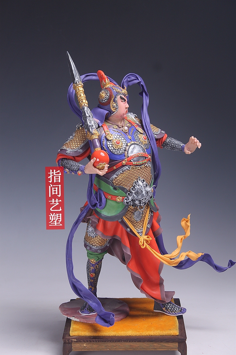贺加贵面塑软陶(韦陀菩萨 )(图ZNzY4MDQxNjA=) - 手办/模玩 - 站酷设计师贺加贵3D翻糖原创素材 - 站酷ZCOOL
