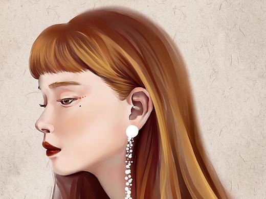 白耳环（个人主页-ZMjU5MTAyNTI=） - 新锐潮流插画 - 站酷设计师玺玉酱原创素材 - 站酷ZCOOL