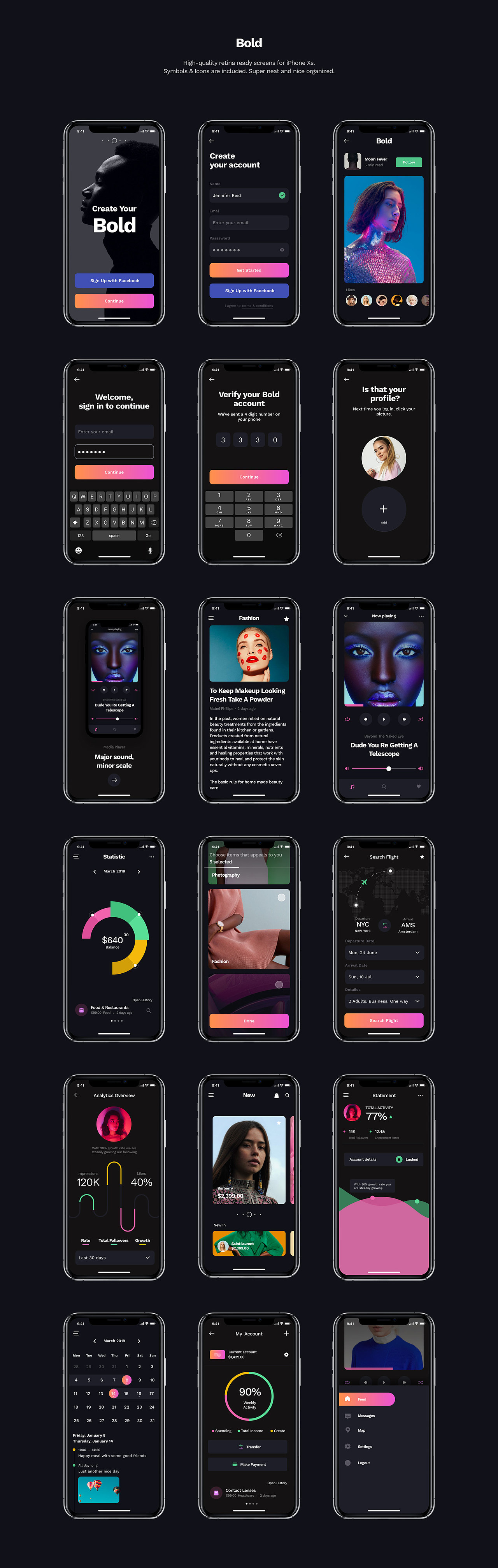 Bold APP UI 设计（图ZMTcxODc4OTc2） - APP界面 - 站酷设计师Kai Ma原创素材 - 站酷ZCOOL