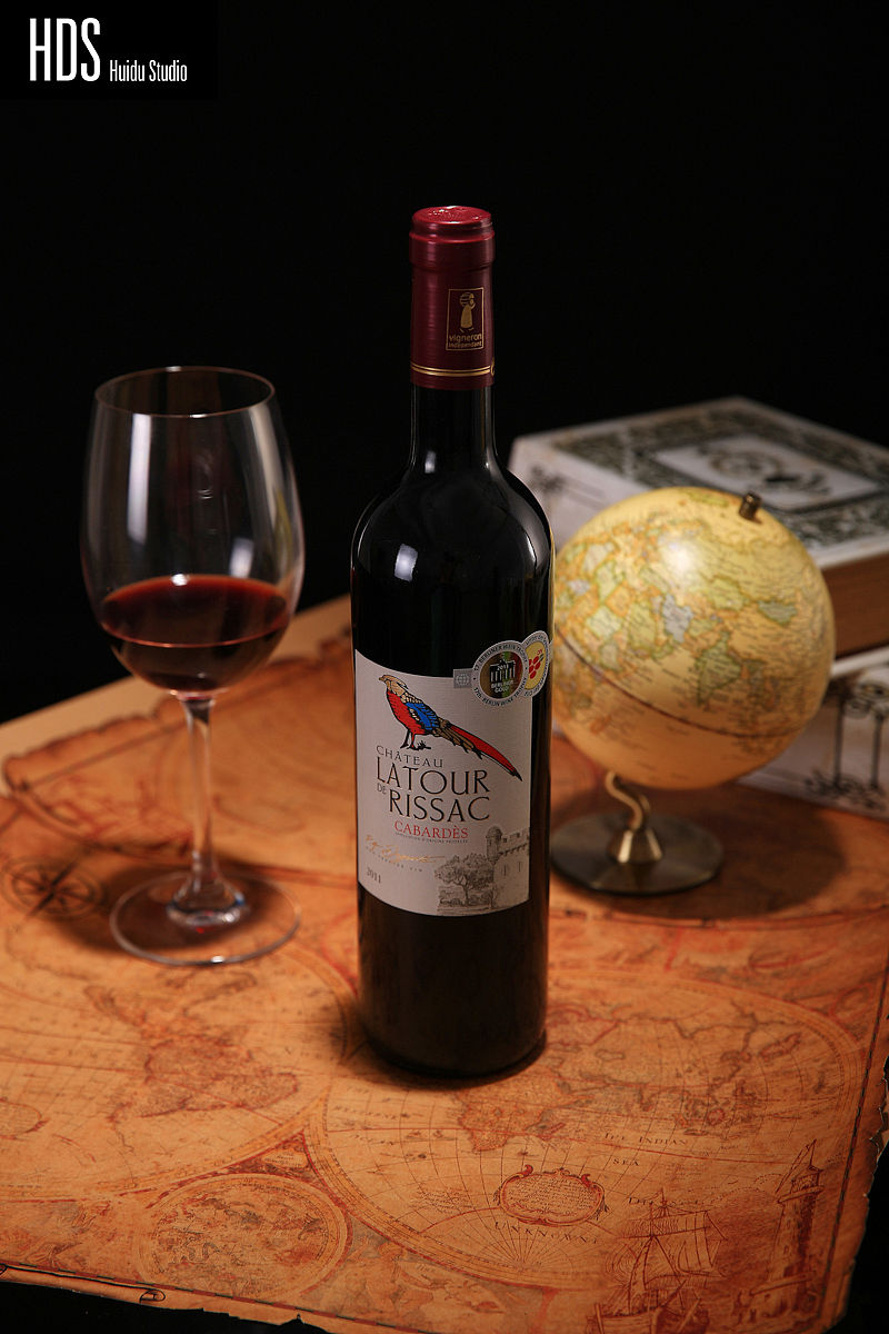 红酒静物实景拍摄