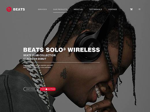 Beats Design官网首页设计