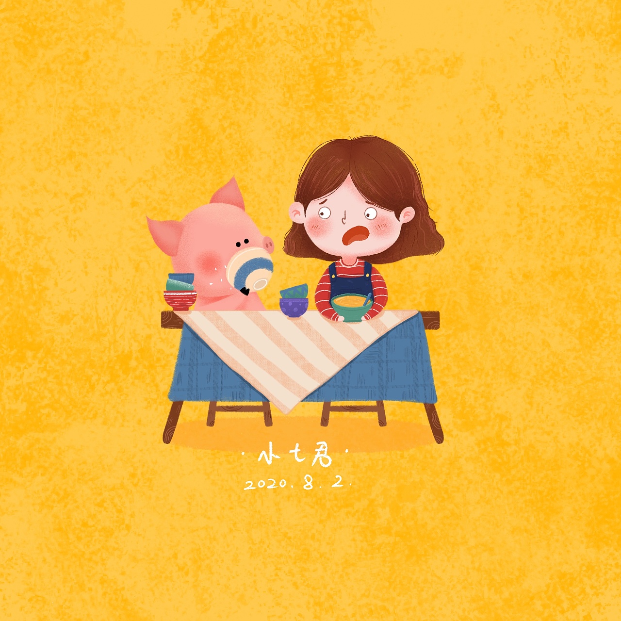 扁平化儿童插画