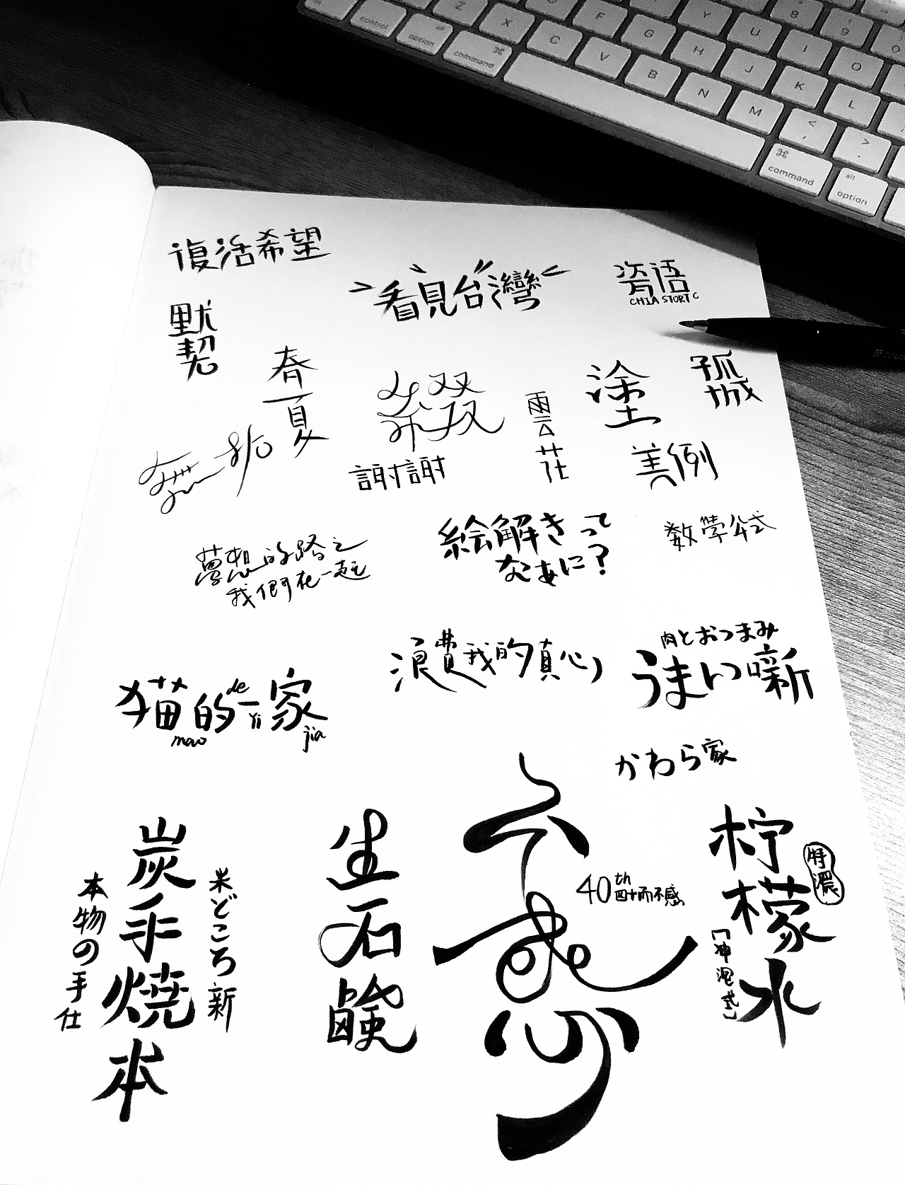 手绘字体练习（图ZMTI5MzMyMDQ0） - 字体/字形 - 站酷设计师有空设计原创素材 - 站酷ZCOOL