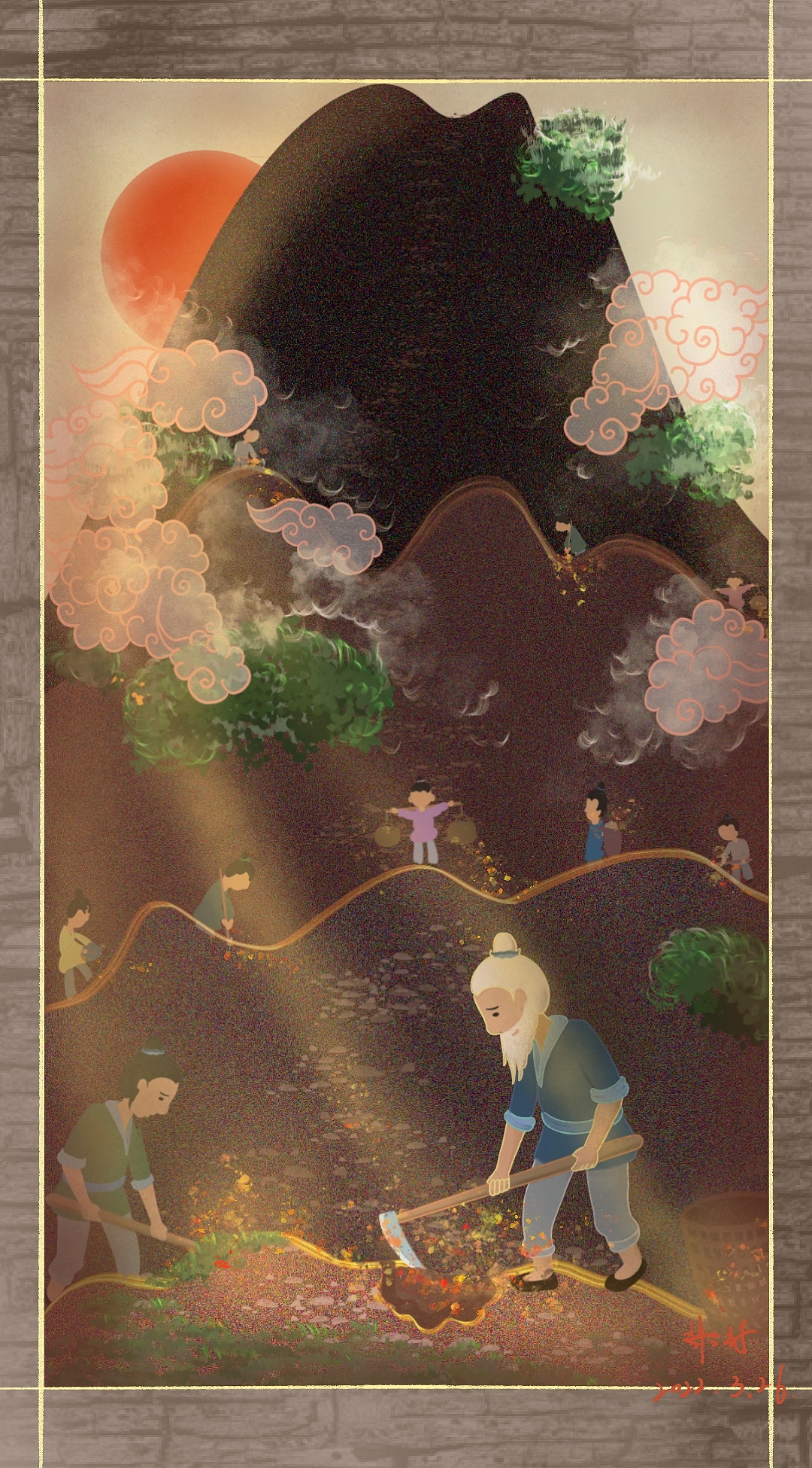 毕设作品中国古代神话系列《天上天下》