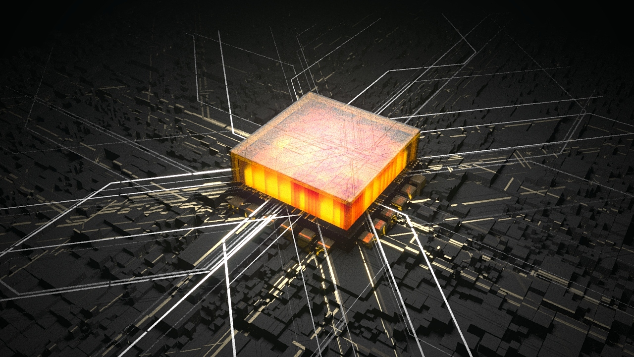 c4d自学系列做的科技风海报