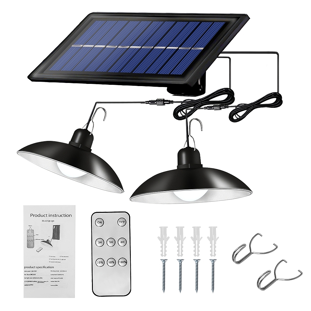 太阳能双头吊灯