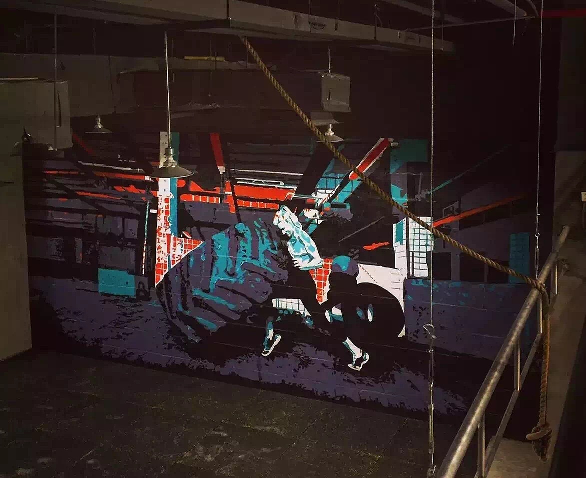 上海松江crossfit墙绘