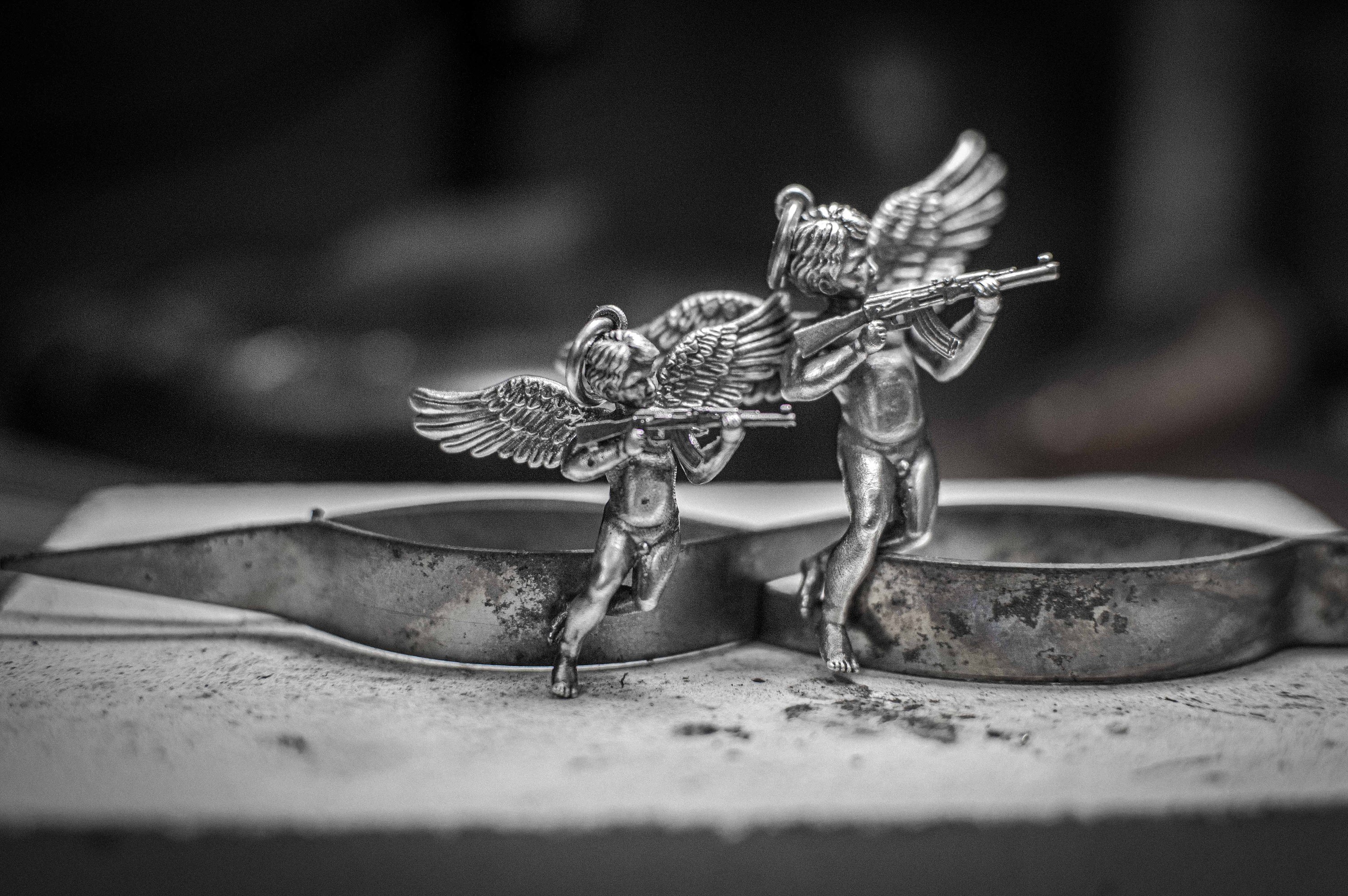 ak天使丘比特嘻哈吊坠