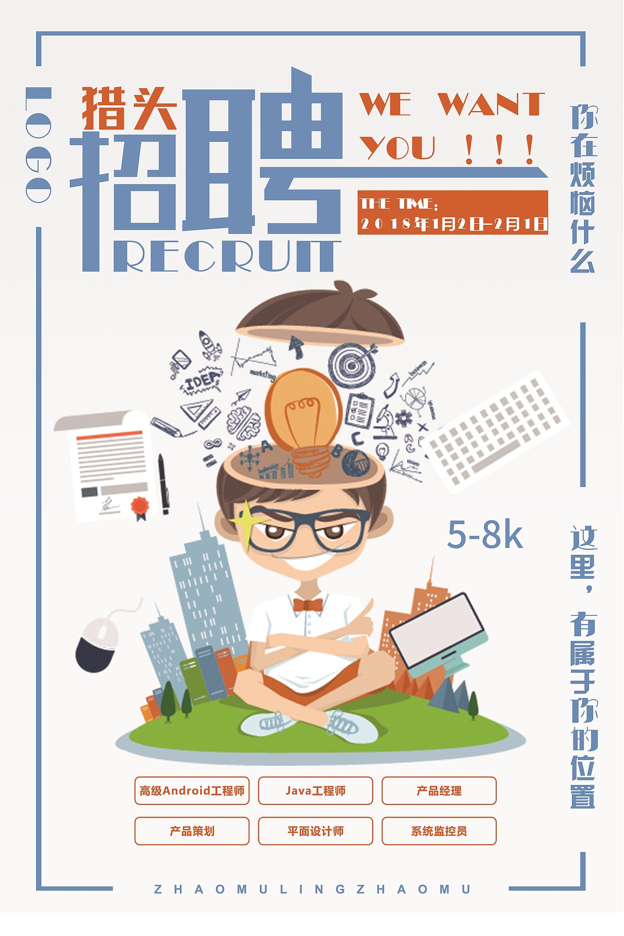 招聘海报（图ZOTc1MTg1MDA=） - 海报 - 站酷设计师诚想原创素材 - 站酷ZCOOL