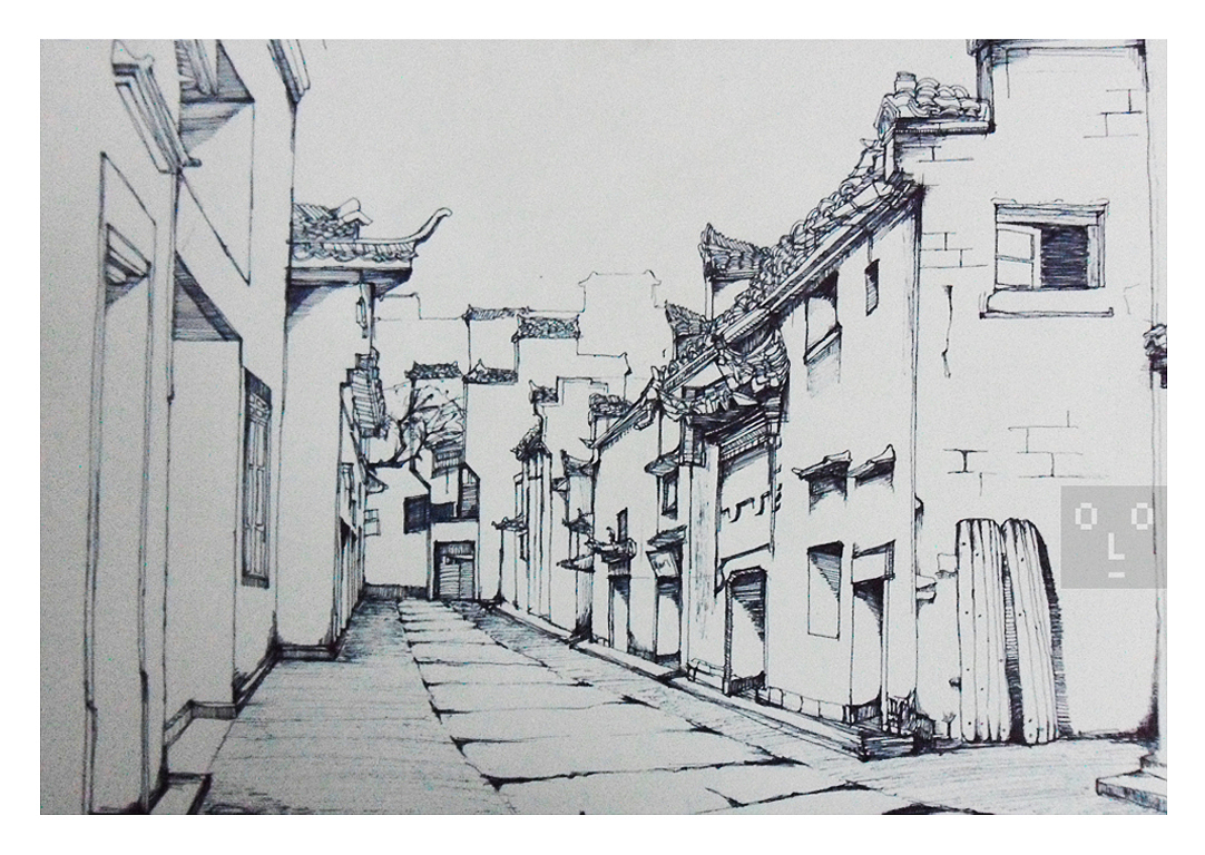 一条石板路,走在那条街的感觉很清晰.