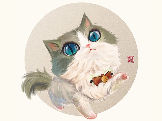 手绘猫咪——布偶