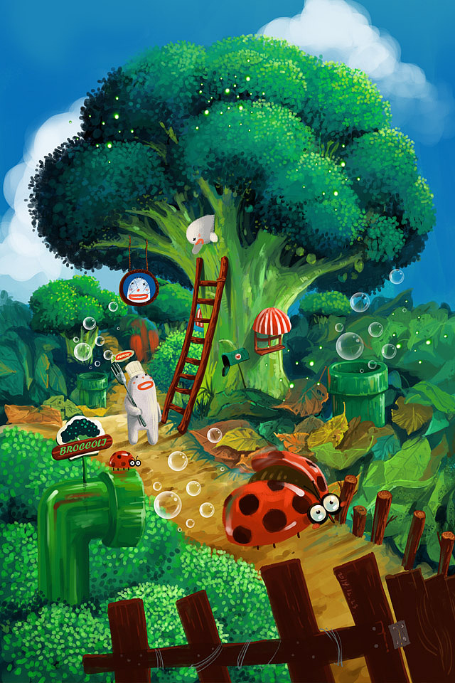 西兰花（图ZMjM4NjQxMjA=） - 主题/皮肤 - 站酷设计师梦象壁纸原创素材 - 站酷ZCOOL