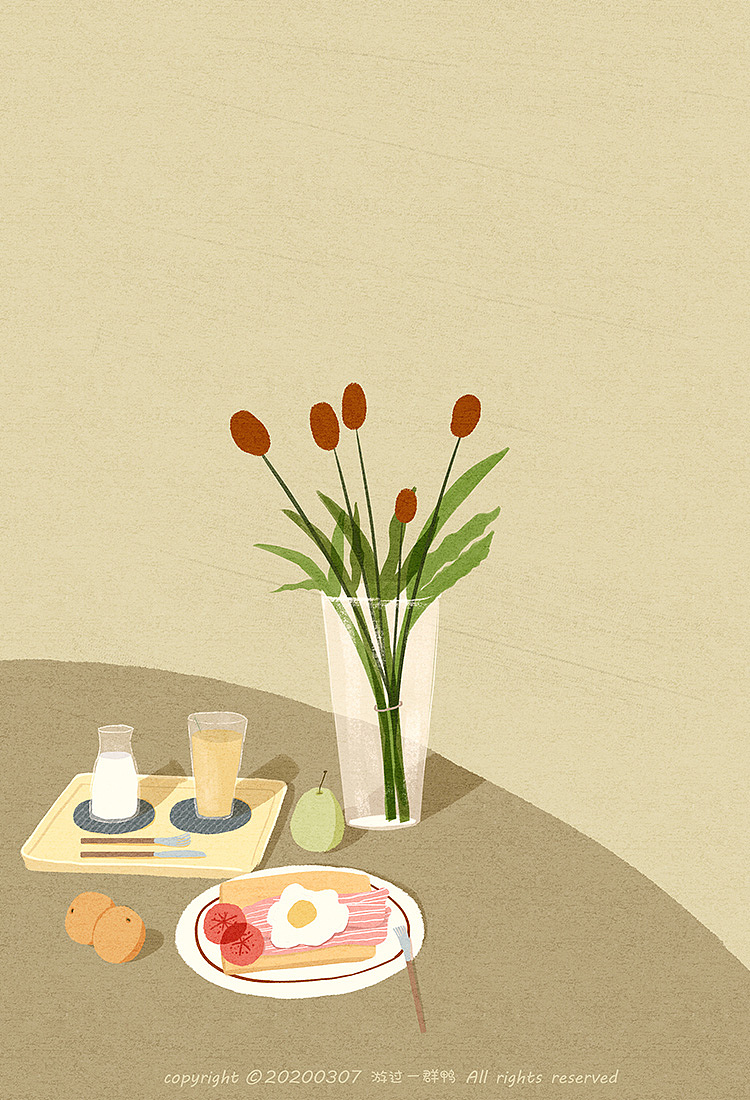 《慢生活-静物-手机壳插画》