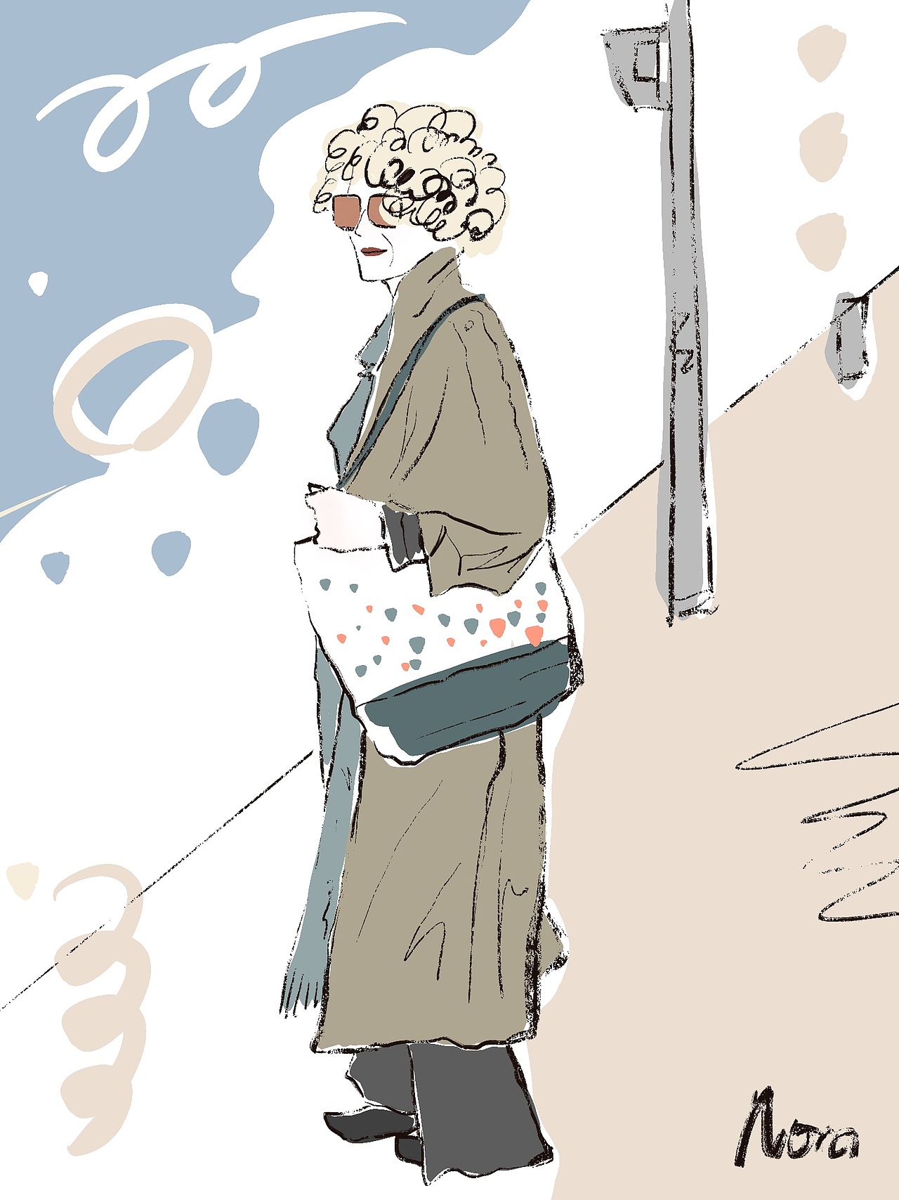 原创插画 | 人物速写（图ZMjkyOTg3NTQ4） - 艺术插画 - 站酷设计师Nora诺拉小姐原创素材 - 站酷ZCOOL