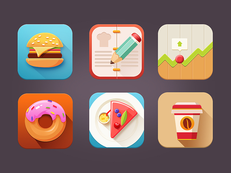 食物icon（图ZMzU4NzU4NDA=） - 图标 - 站酷设计师速写ing原创素材 - 站酷ZCOOL