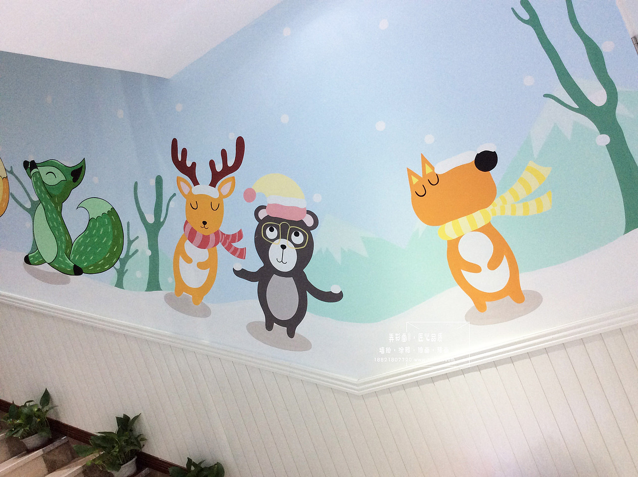 幼儿园壁画欣赏世纪宝贝幼儿园墙绘之二