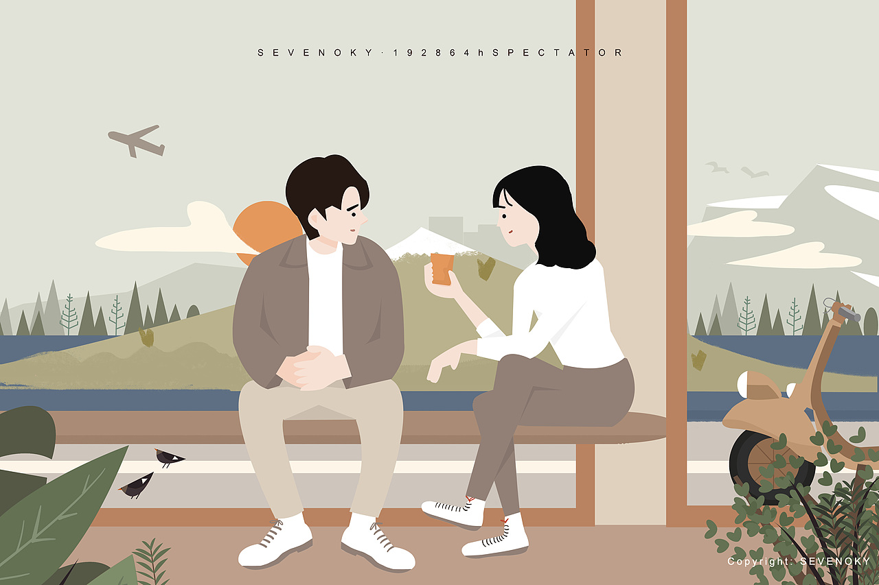 pencil&moon -双人系列插画